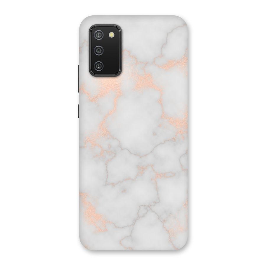 RoseGold Marble Back Case for Galaxy F02s