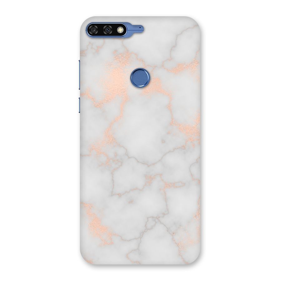 RoseGold Marble Back Case for Honor 7C