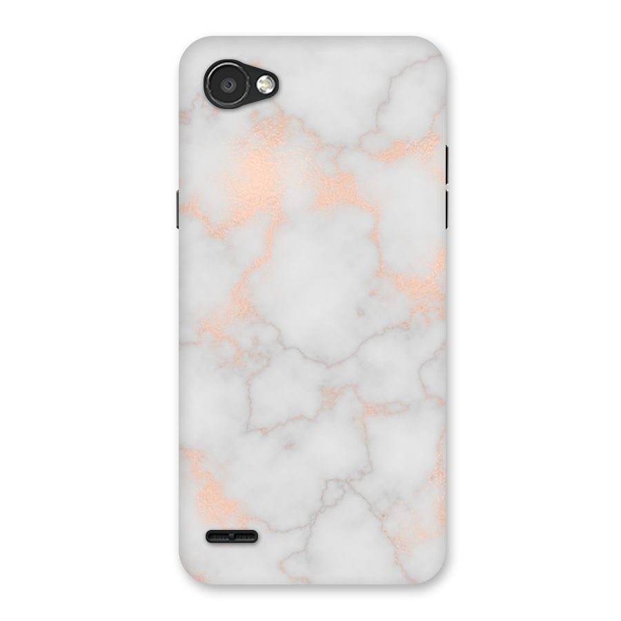 RoseGold Marble Back Case for LG Q6