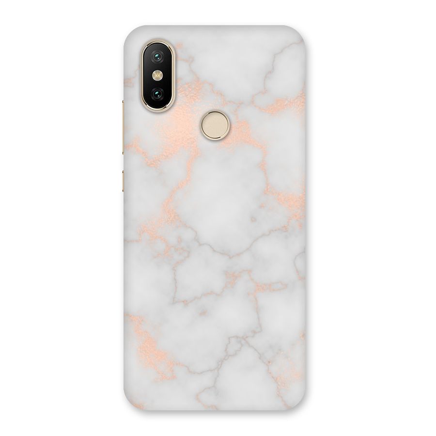 RoseGold Marble Back Case for Mi A2