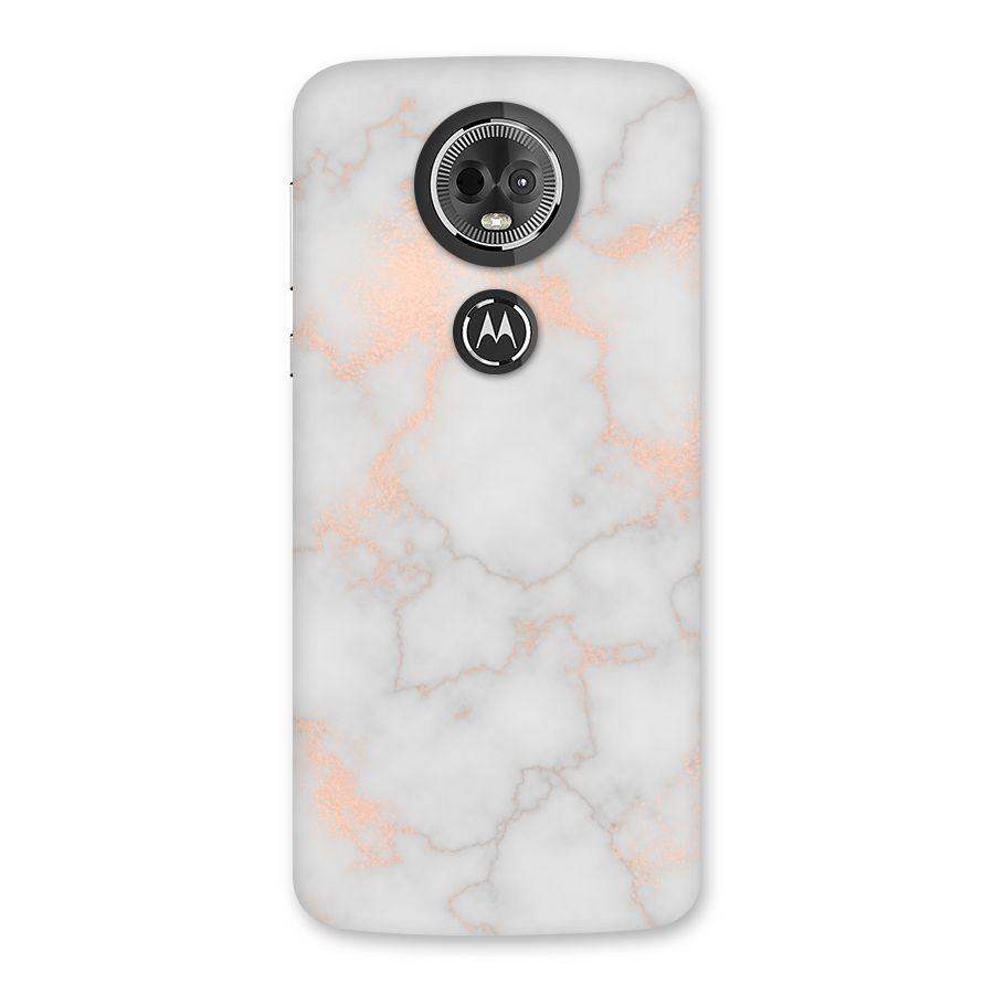 RoseGold Marble Back Case for Moto E5 Plus