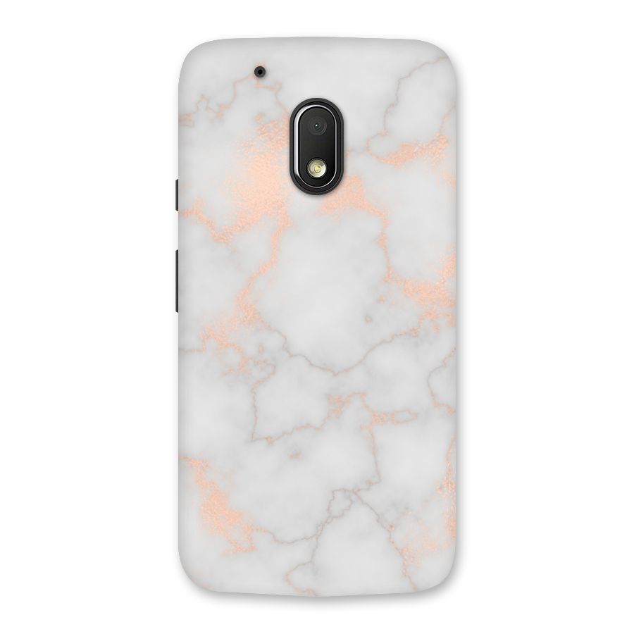 RoseGold Marble Back Case for Moto G4 Play