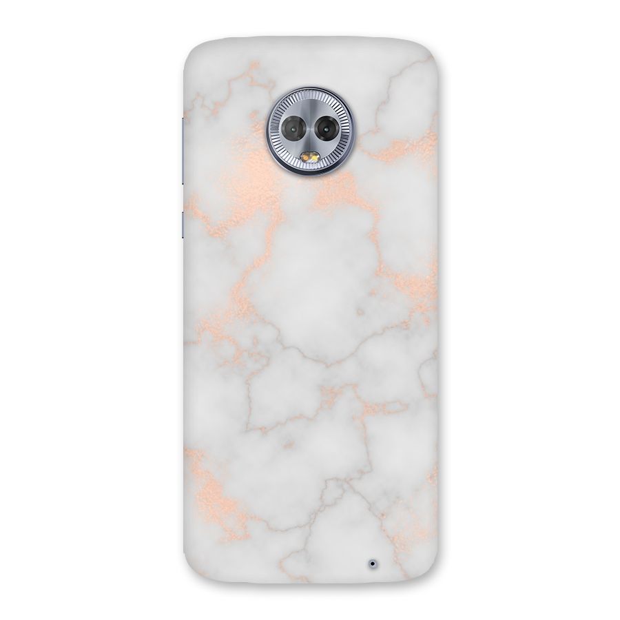 RoseGold Marble Back Case for Moto G6 Plus
