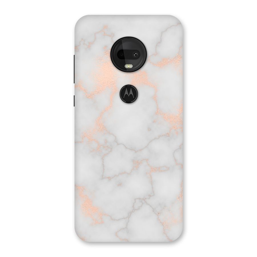 RoseGold Marble Back Case for Moto G7