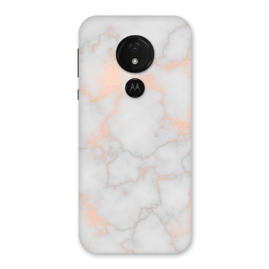 RoseGold Marble Back Case for Moto G7 Power