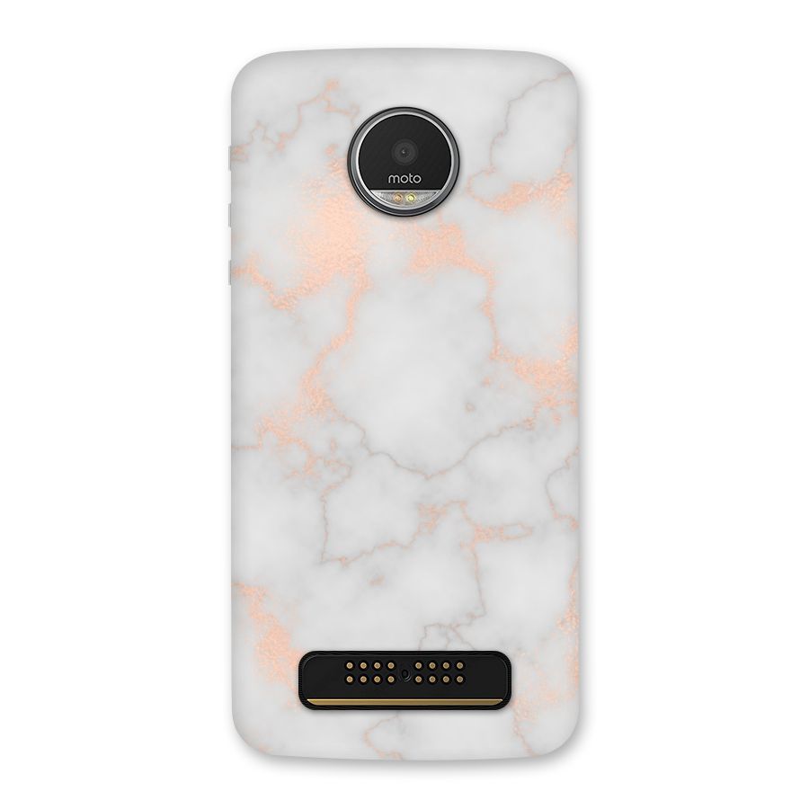 RoseGold Marble Back Case for Moto Z Play