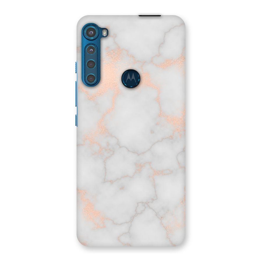 RoseGold Marble Back Case for Motorola One Fusion Plus