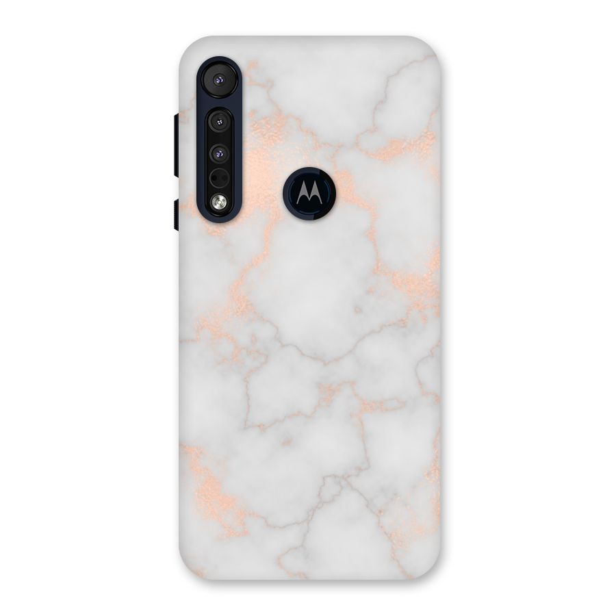RoseGold Marble Back Case for Motorola One Macro