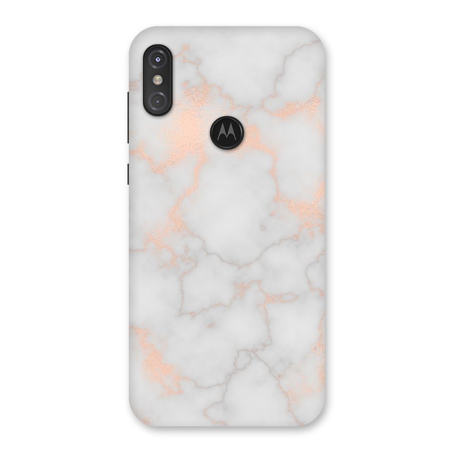RoseGold Marble Back Case for Motorola One Power