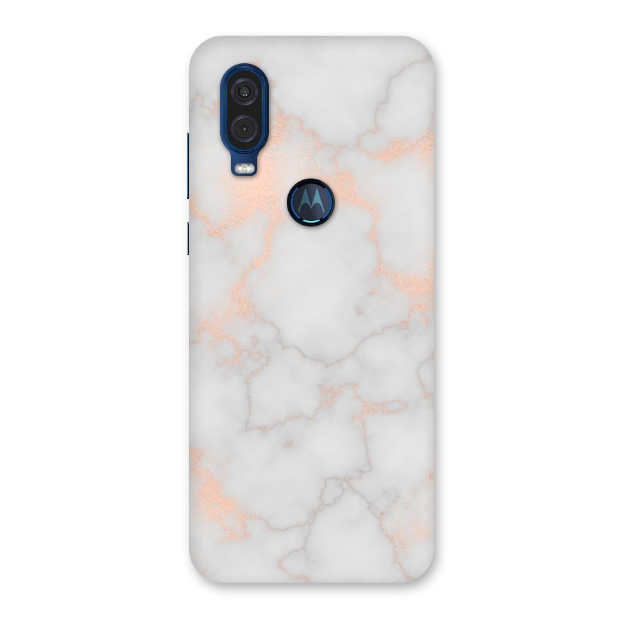 RoseGold Marble Back Case for Motorola One Vision