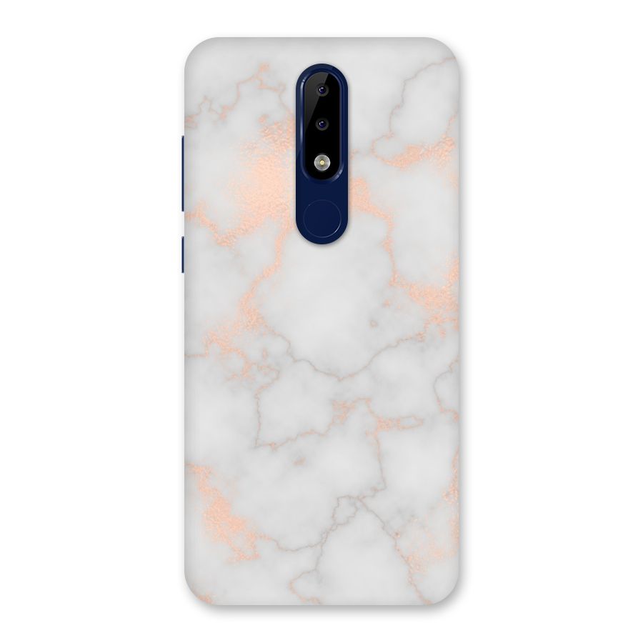 RoseGold Marble Back Case for Nokia 5.1 Plus