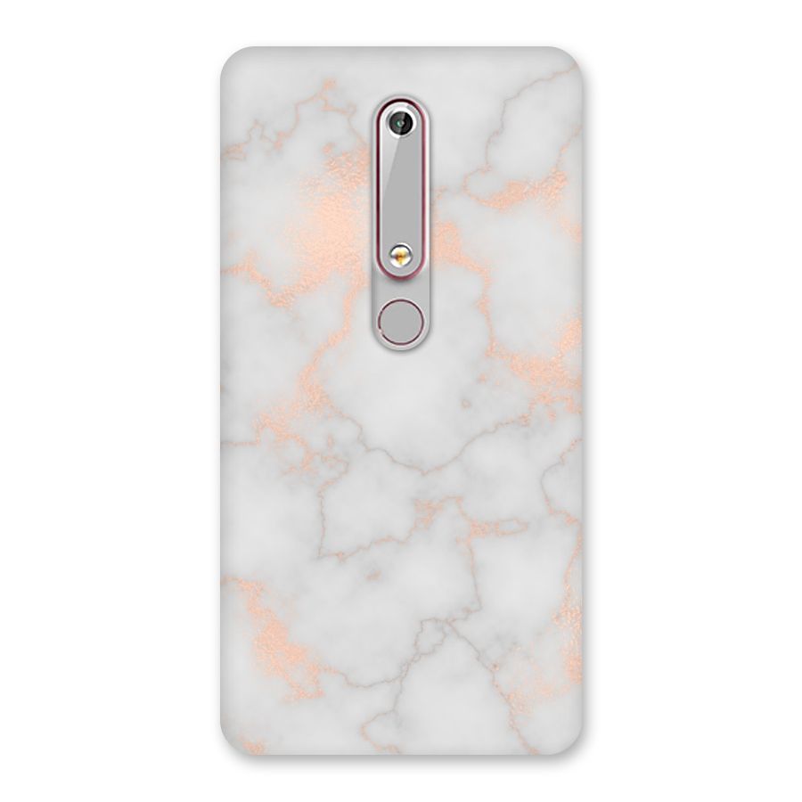 RoseGold Marble Back Case for Nokia 6.1