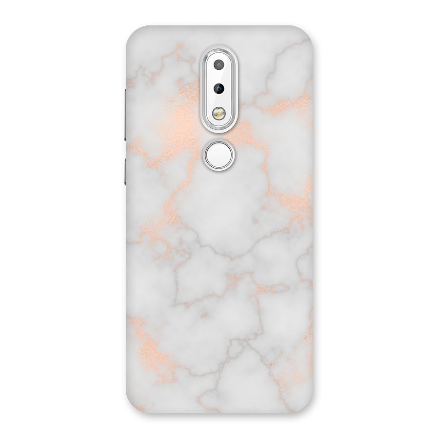 RoseGold Marble Back Case for Nokia 6.1 Plus