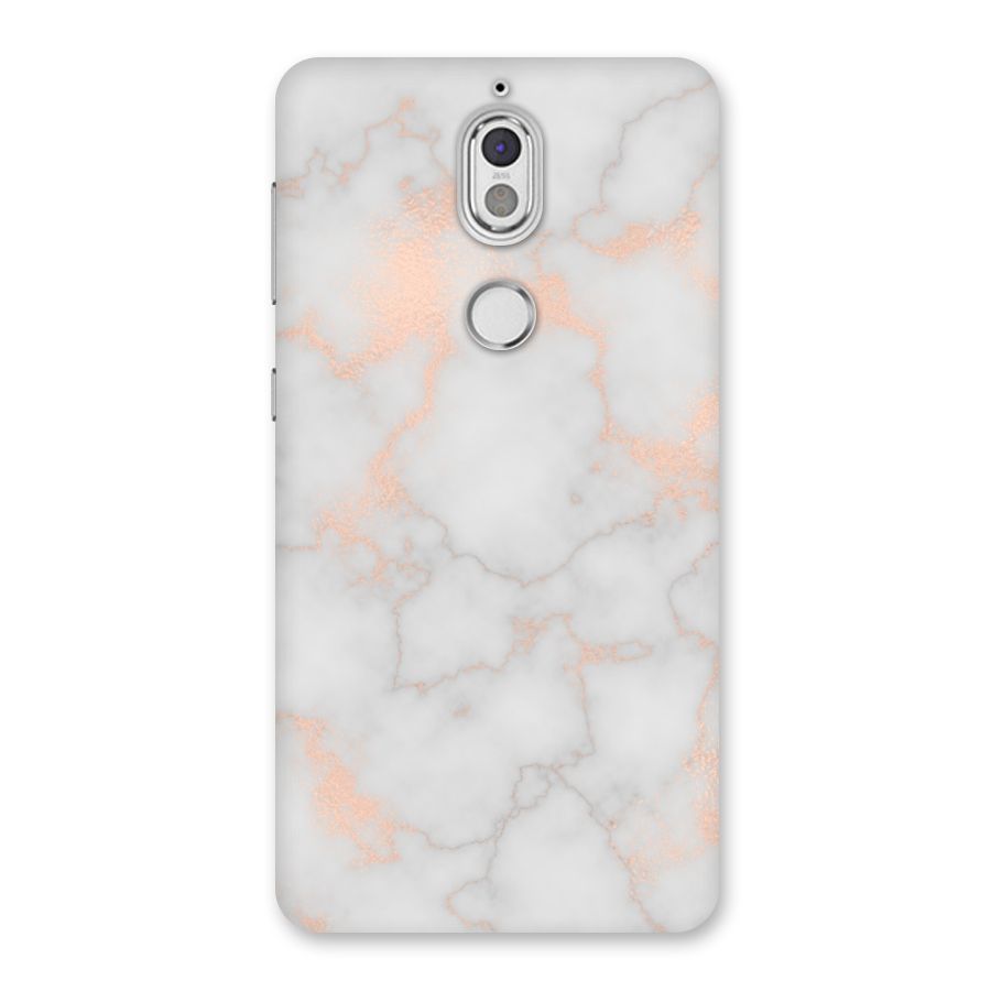 RoseGold Marble Back Case for Nokia 7