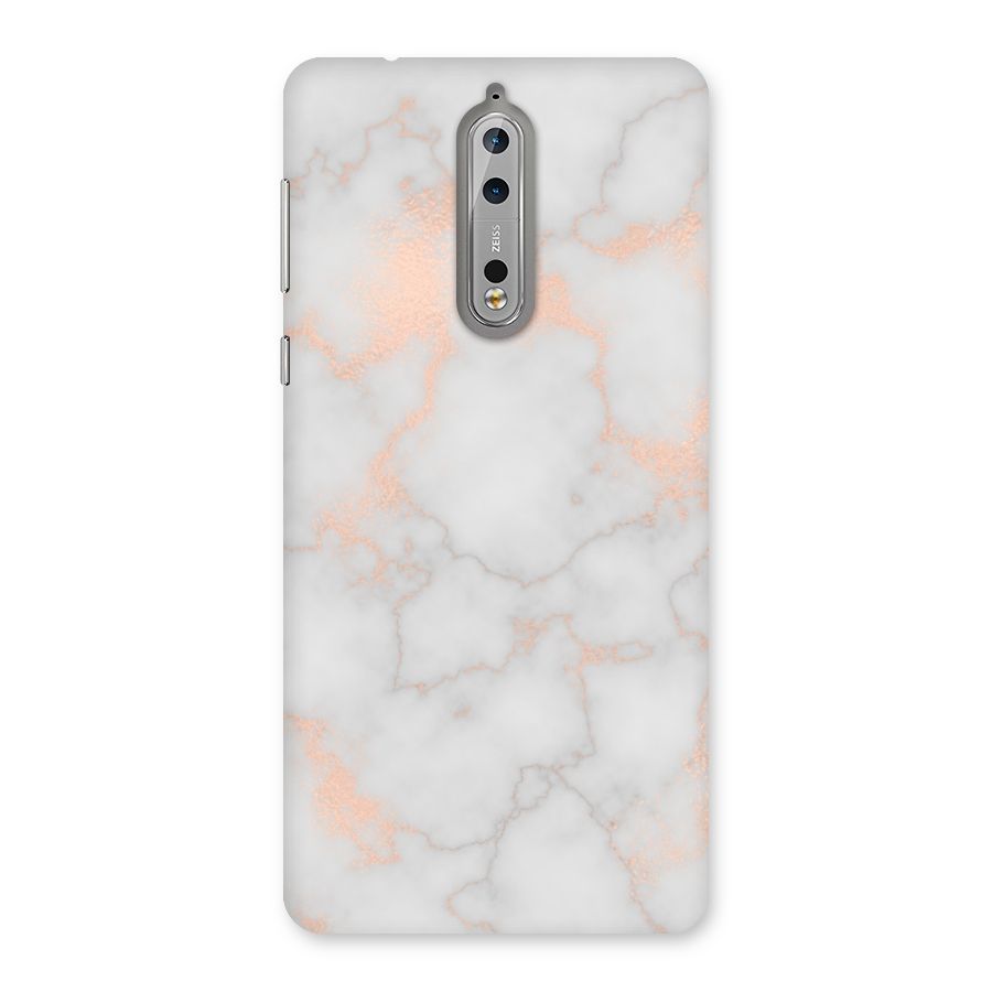 RoseGold Marble Back Case for Nokia 8