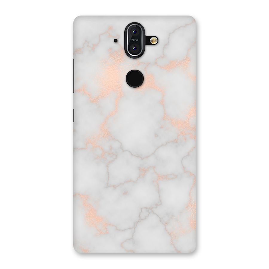 RoseGold Marble Back Case for Nokia 8 Sirocco