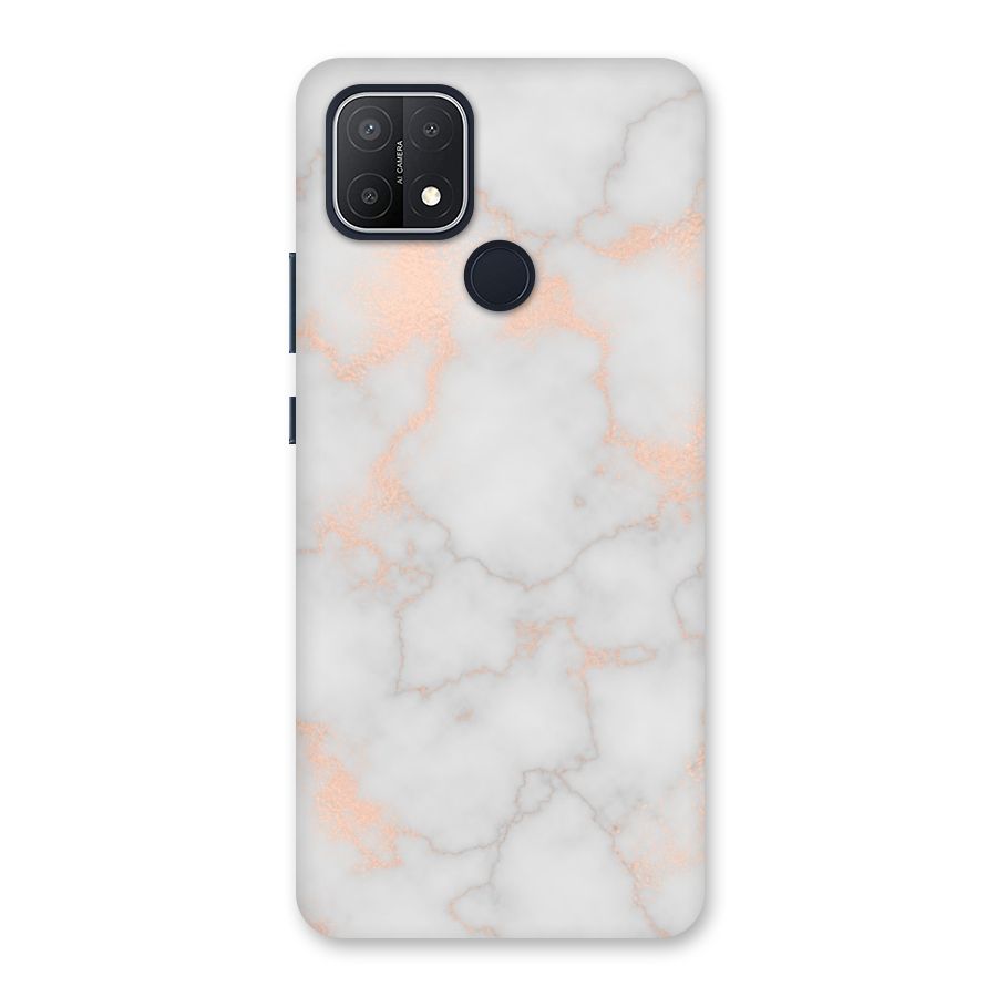 RoseGold Marble Back Case for Oppo A15s