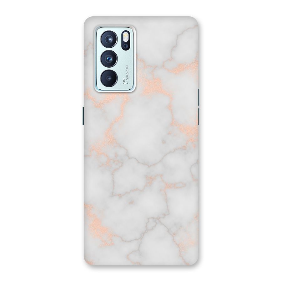 RoseGold Marble Back Case for Oppo Reno6 Pro 5G