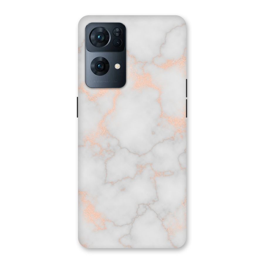RoseGold Marble Back Case for Oppo Reno7 Pro 5G