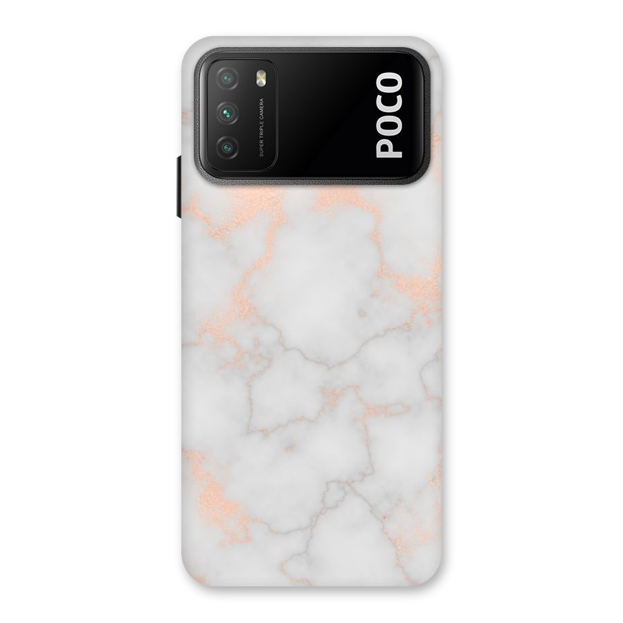 RoseGold Marble Back Case for Poco M3