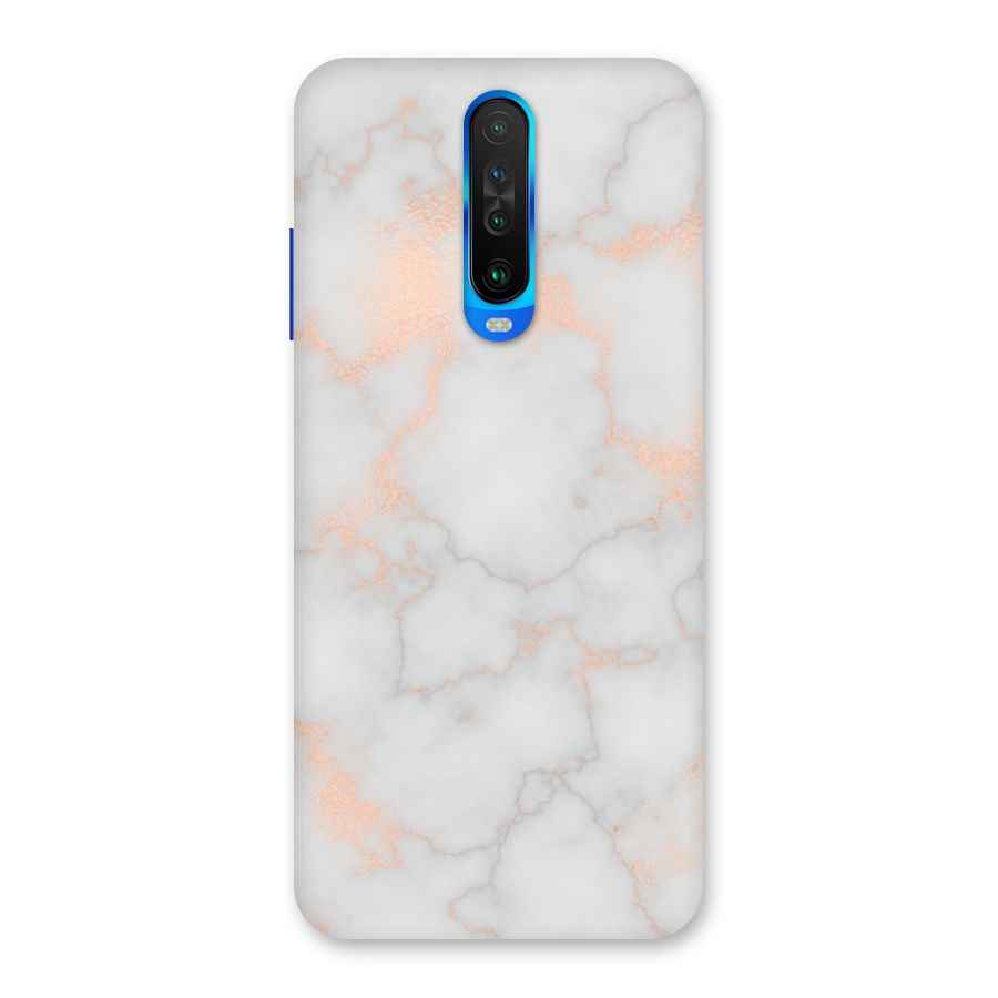 RoseGold Marble Back Case for Poco X2