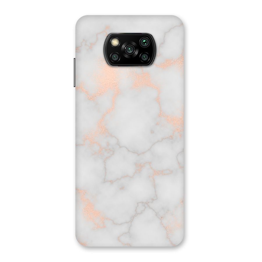 RoseGold Marble Back Case for Poco X3