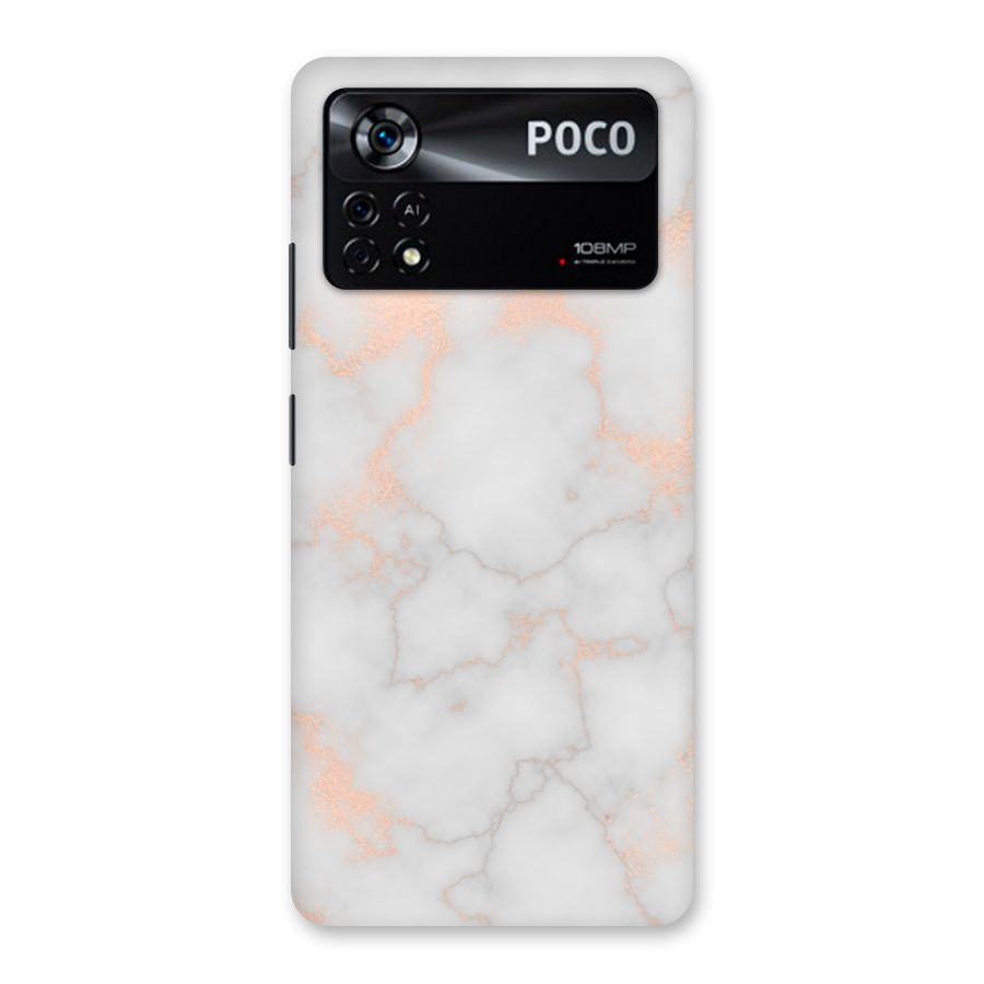 RoseGold Marble Back Case for Poco X4 Pro 5G