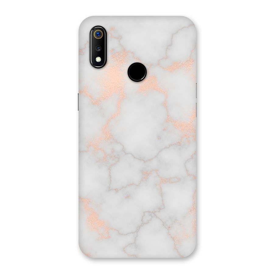 RoseGold Marble Back Case for Realme 3