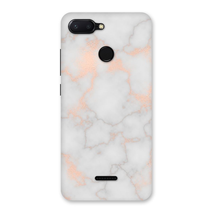 RoseGold Marble Back Case for Redmi 6