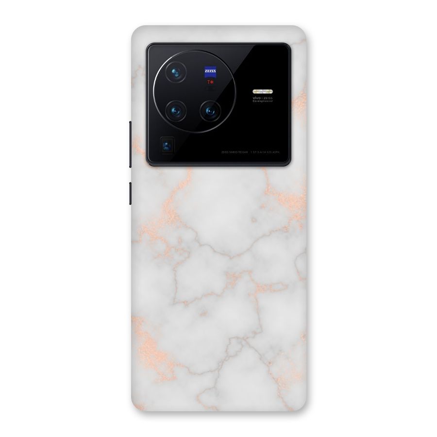 RoseGold Marble Back Case for Vivo X80 Pro