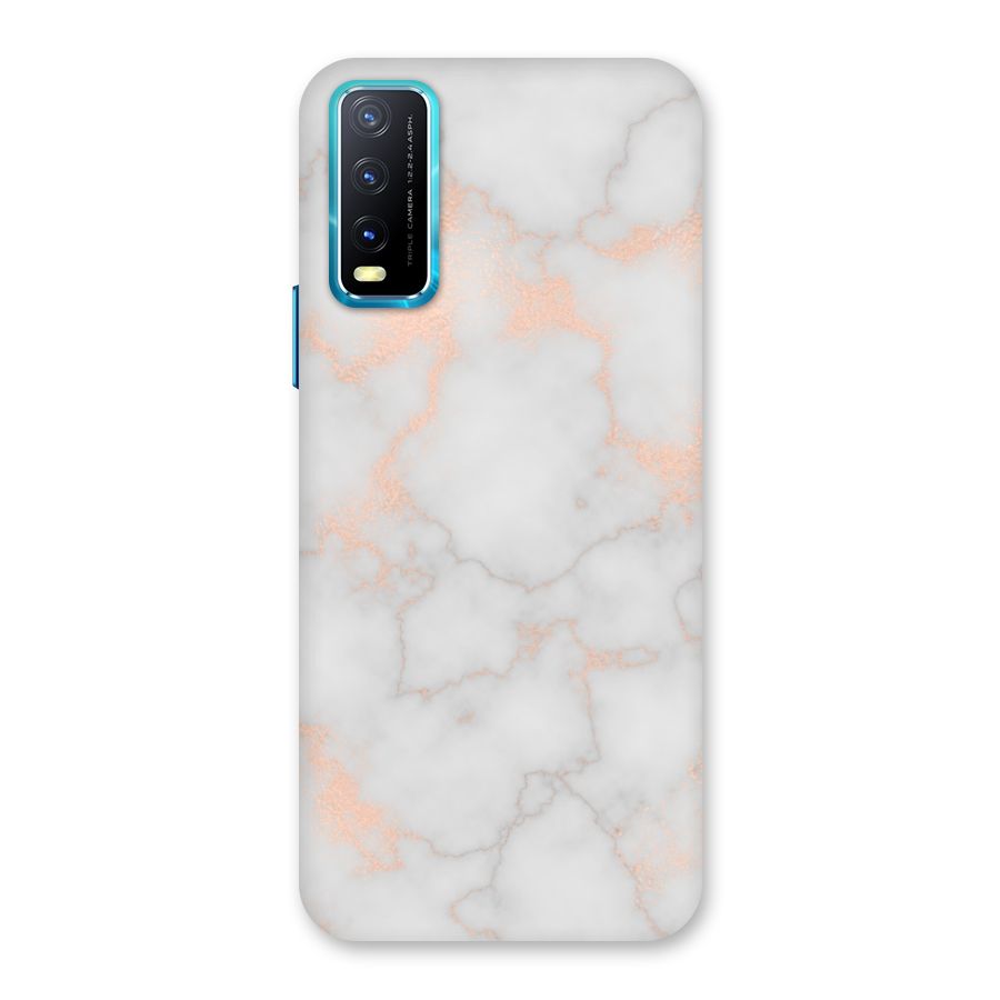 RoseGold Marble Back Case for Vivo Y20G