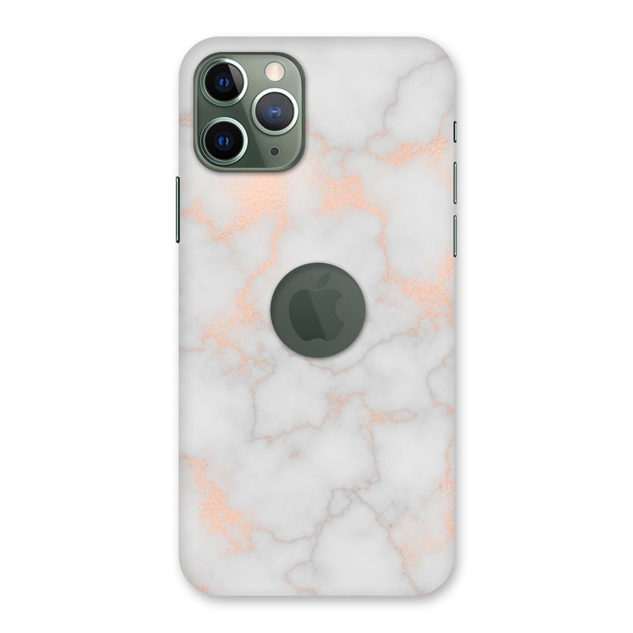 RoseGold Marble Back Case for iPhone 11 Pro Logo  Cut