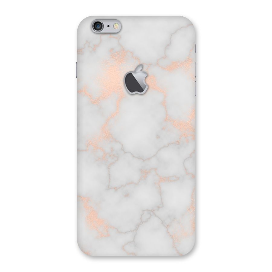 RoseGold Marble Back Case for iPhone 6 Plus 6S Plus Logo Cut