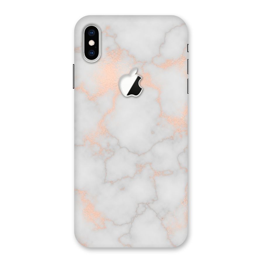 RoseGold Marble Back Case for iPhone XS Max Apple Cut