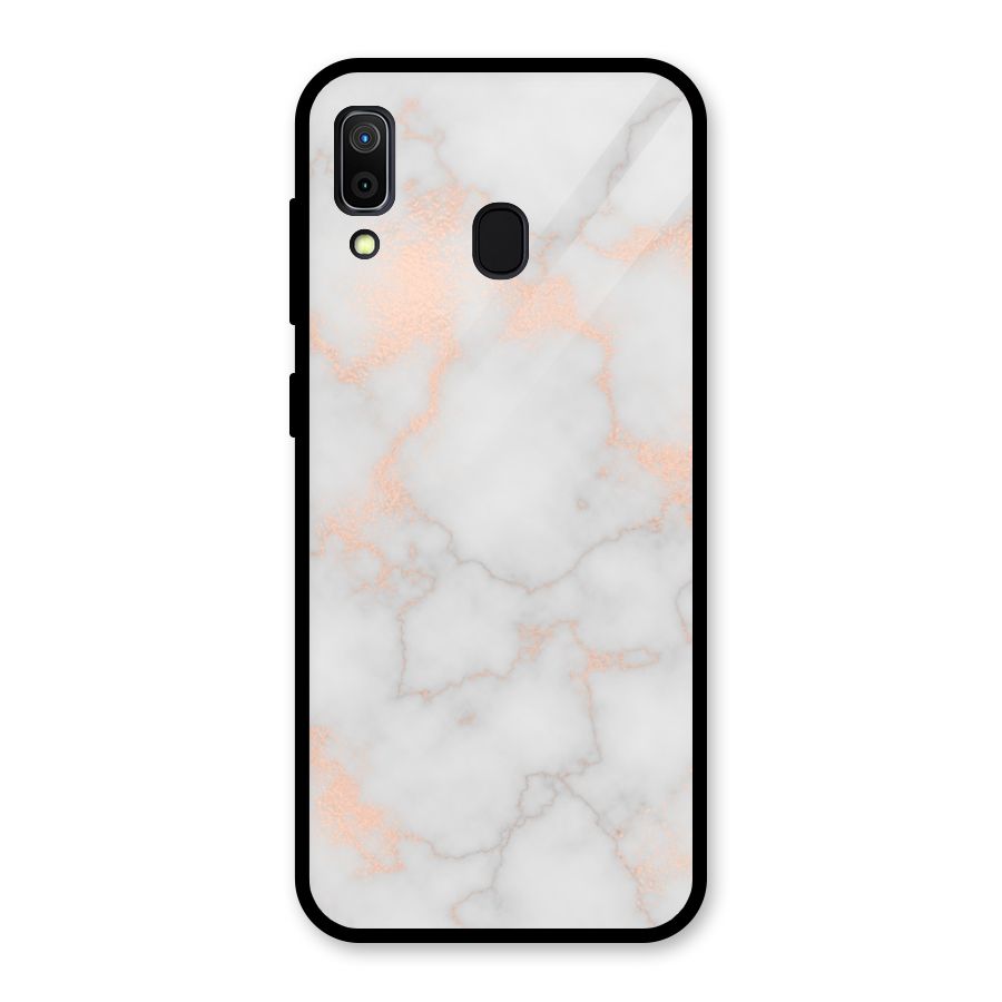 RoseGold Marble Glass Back Case for Galaxy A30