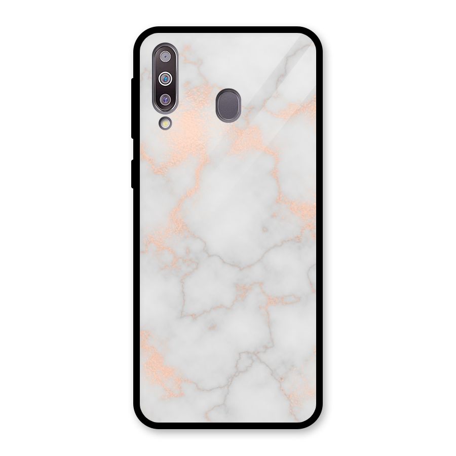 RoseGold Marble Glass Back Case for Galaxy M30