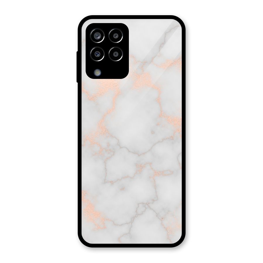 RoseGold Marble Glass Back Case for Galaxy M33