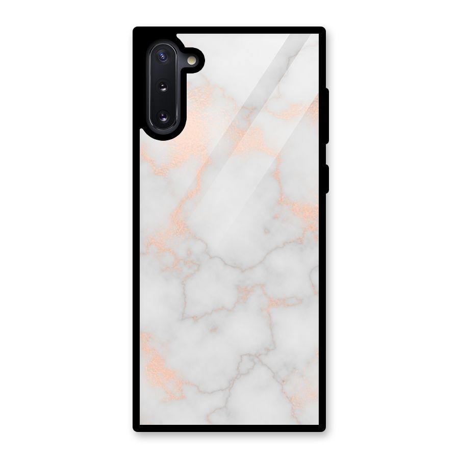 RoseGold Marble Glass Back Case for Galaxy Note 10