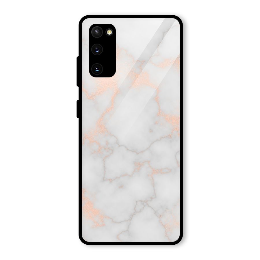 RoseGold Marble Glass Back Case for Galaxy S20 FE 5G