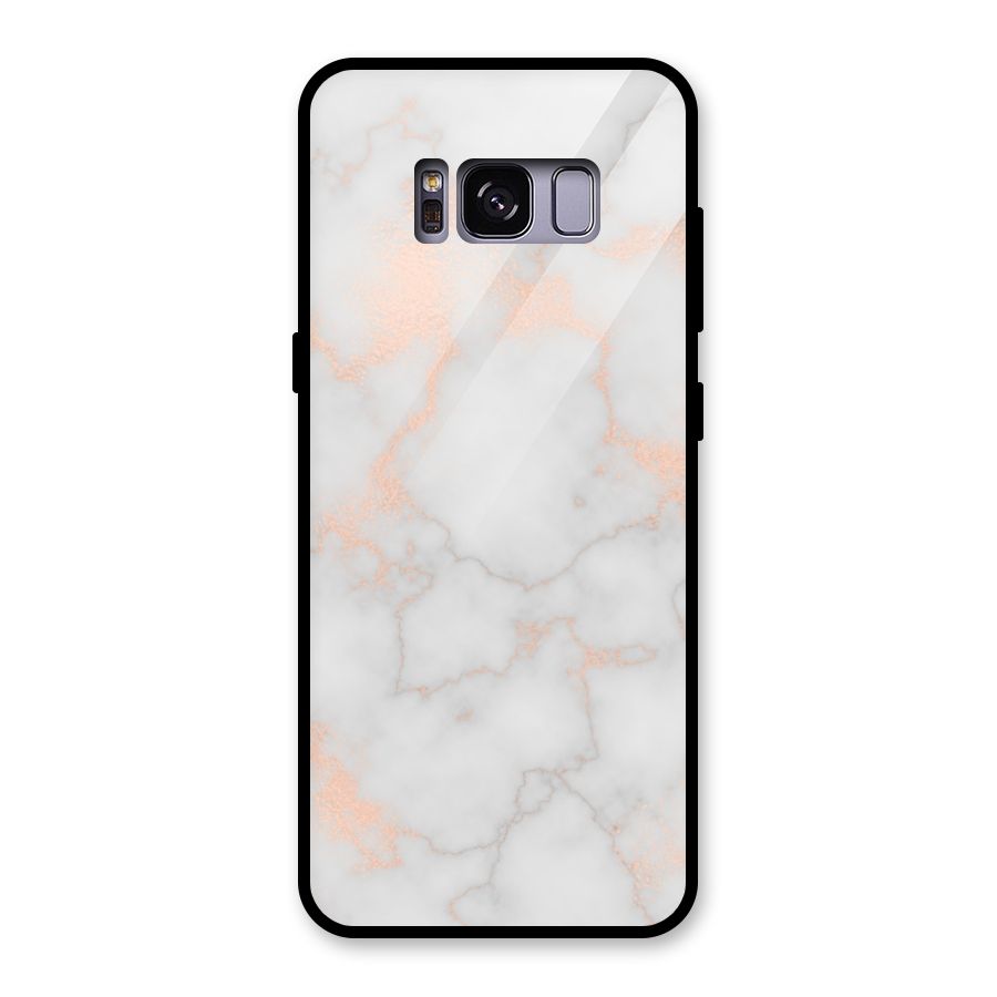 RoseGold Marble Glass Back Case for Galaxy S8