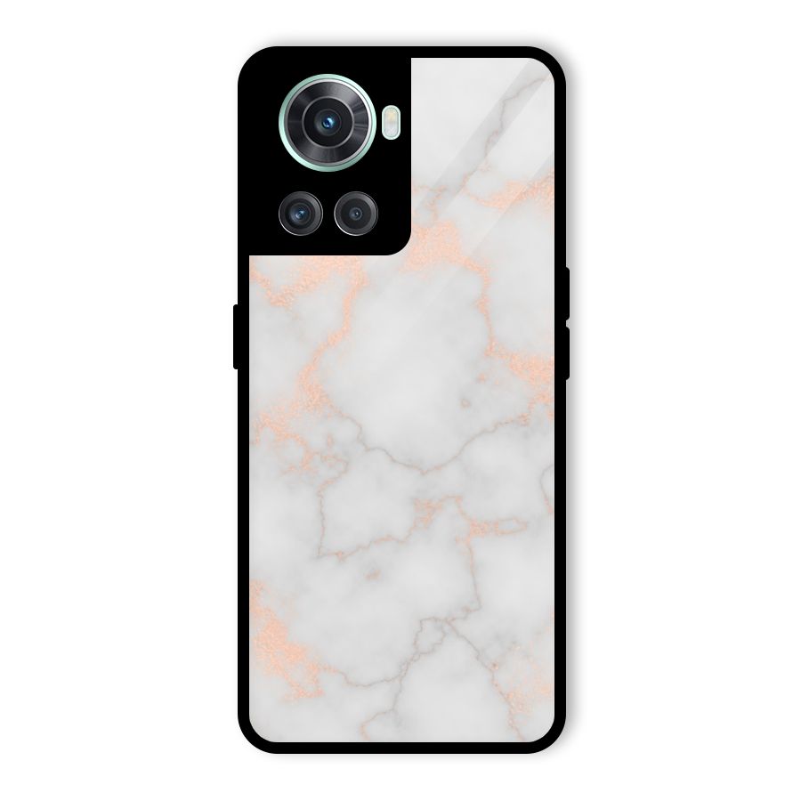 RoseGold Marble Glass Back Case for OnePlus 10R
