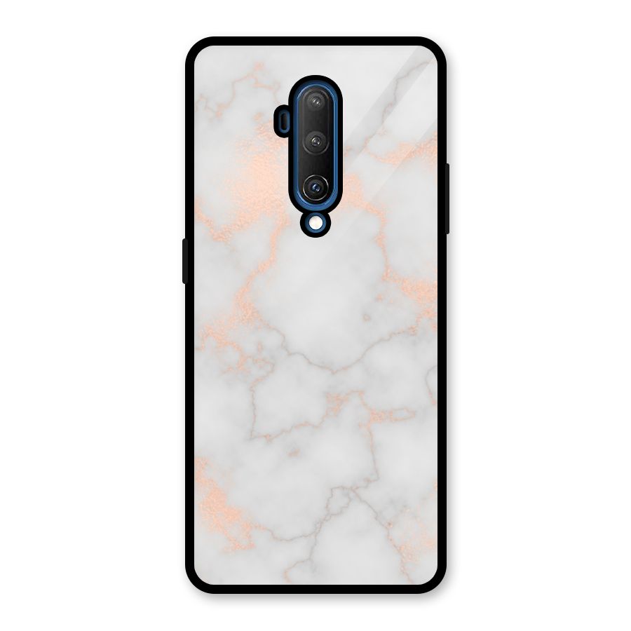 RoseGold Marble Glass Back Case for OnePlus 7T Pro