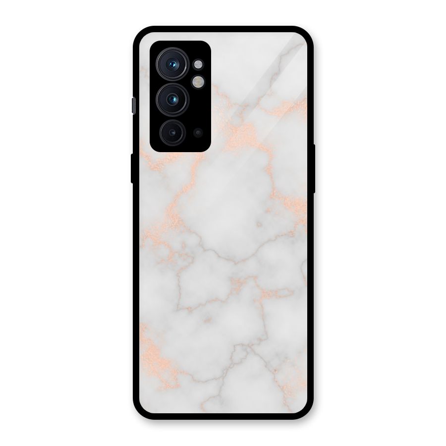 RoseGold Marble Glass Back Case for OnePlus 9RT 5G