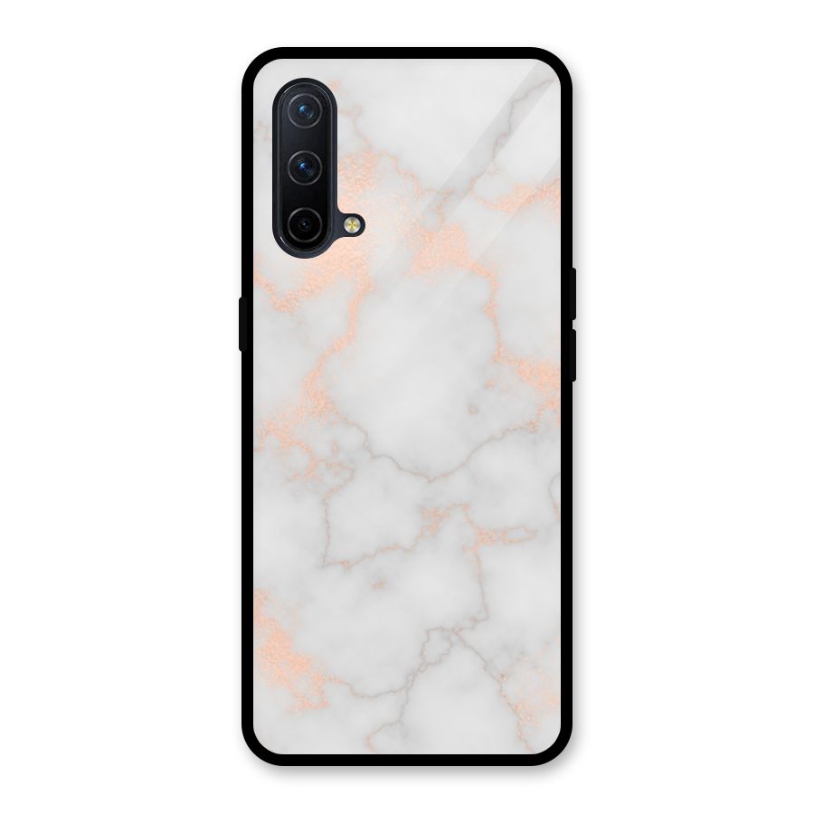 RoseGold Marble Glass Back Case for OnePlus Nord CE 5G