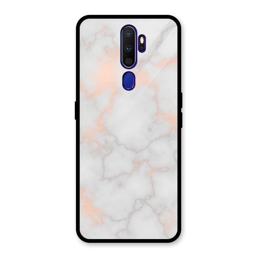 RoseGold Marble Glass Back Case for Oppo A9 (2020)