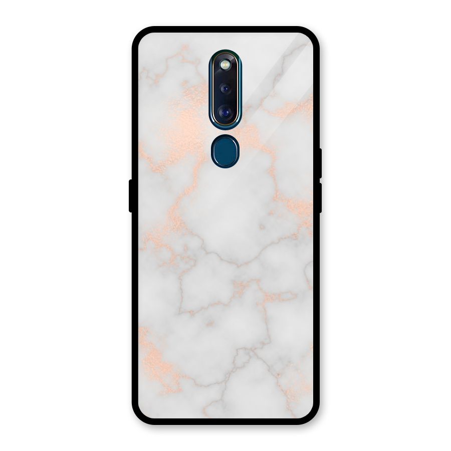 RoseGold Marble Glass Back Case for Oppo F11 Pro