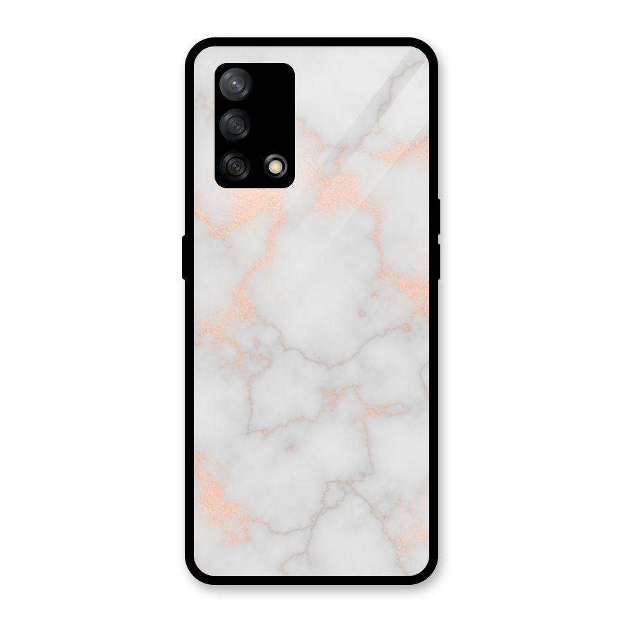 RoseGold Marble Glass Back Case for Oppo F19