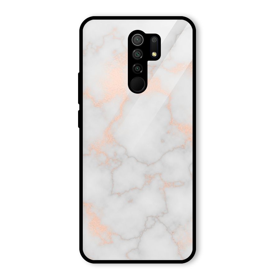 RoseGold Marble Glass Back Case for Poco M2