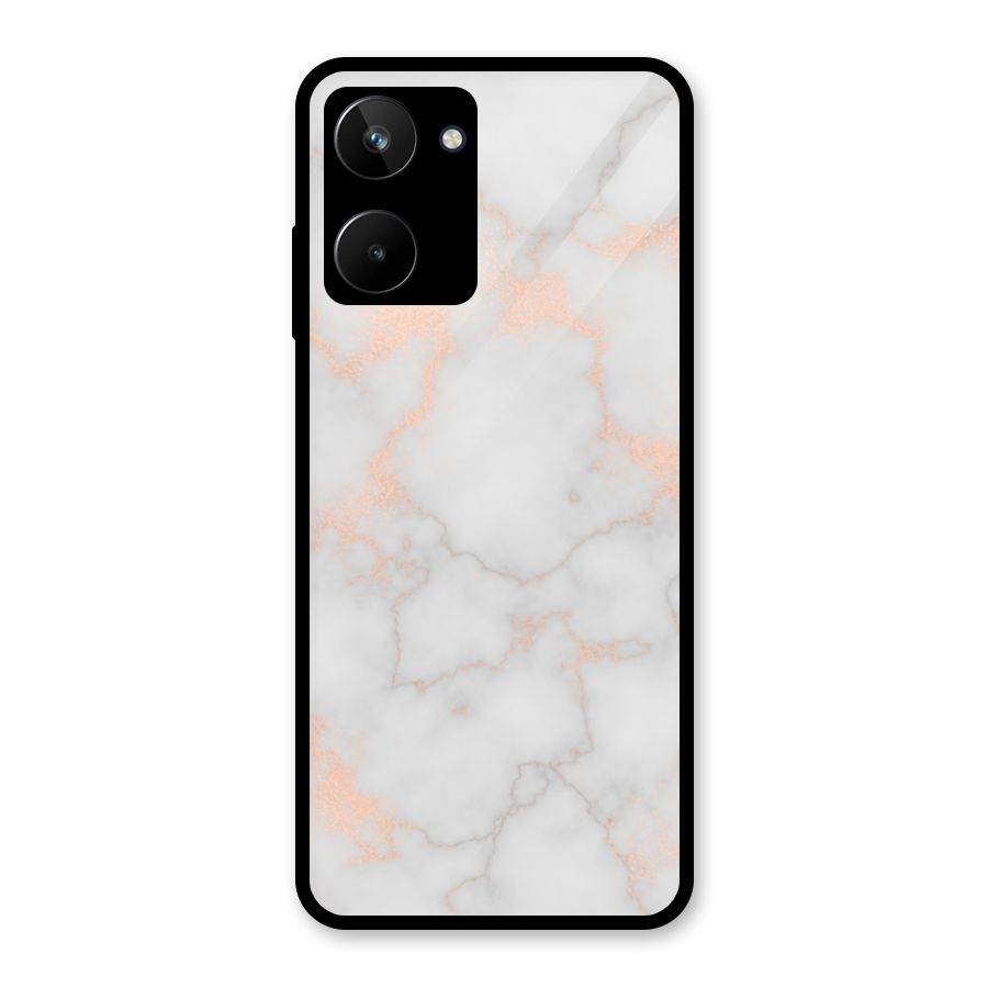 RoseGold Marble Glass Back Case for Realme 10