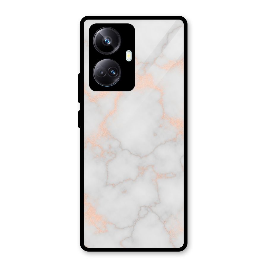 RoseGold Marble Glass Back Case for Realme 10 Pro Plus